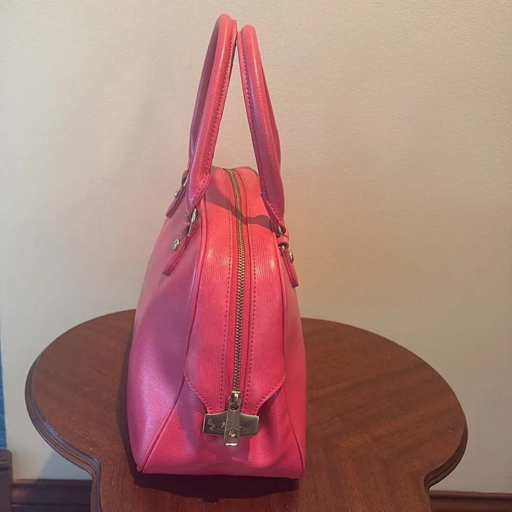 Ralph Lauren   Satchel   Beautiful Leather  Pink  Goldtone hardware